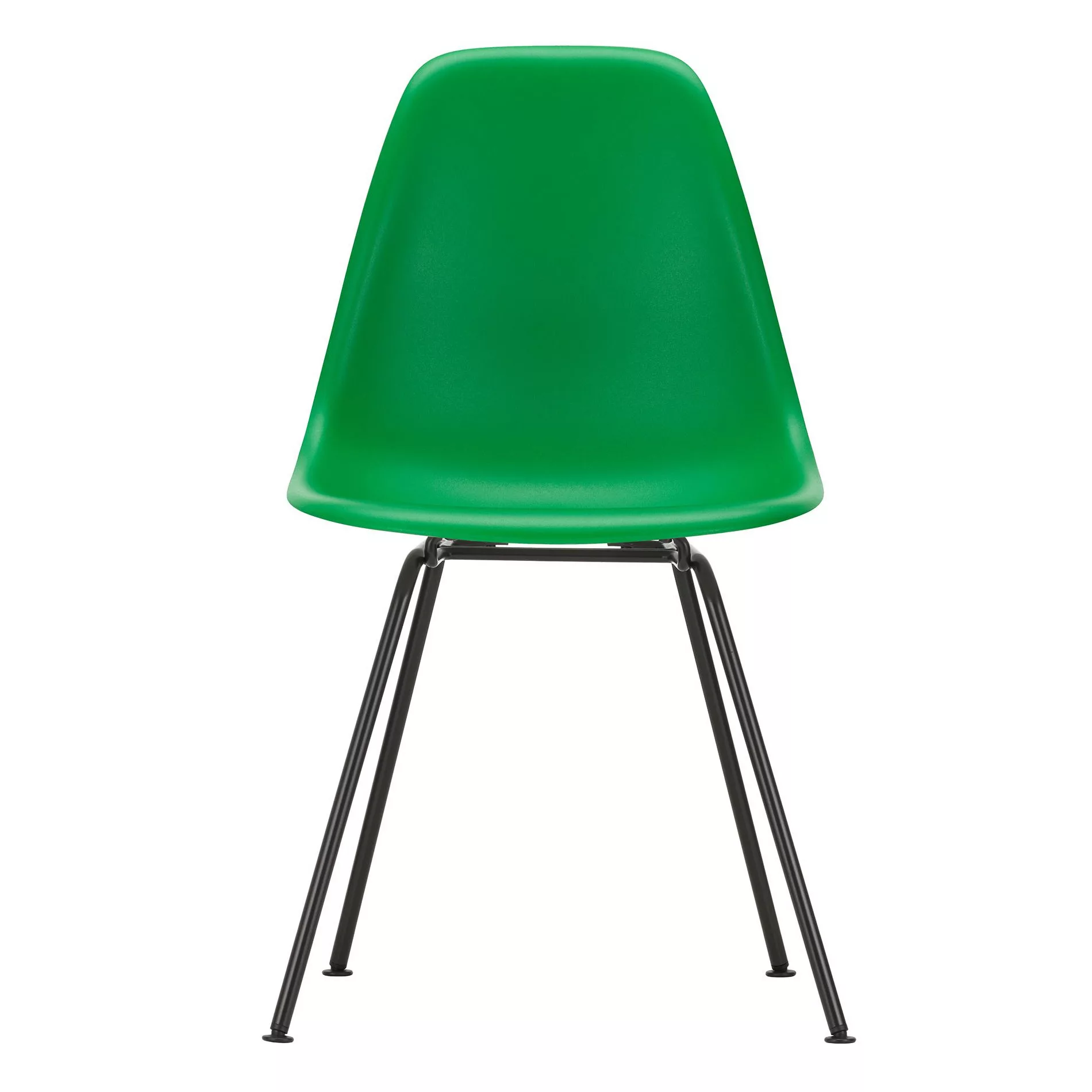 Vitra - Eames Plastic Side Chair DSX Gestell schwarz - grün/Sitzschale Poly günstig online kaufen