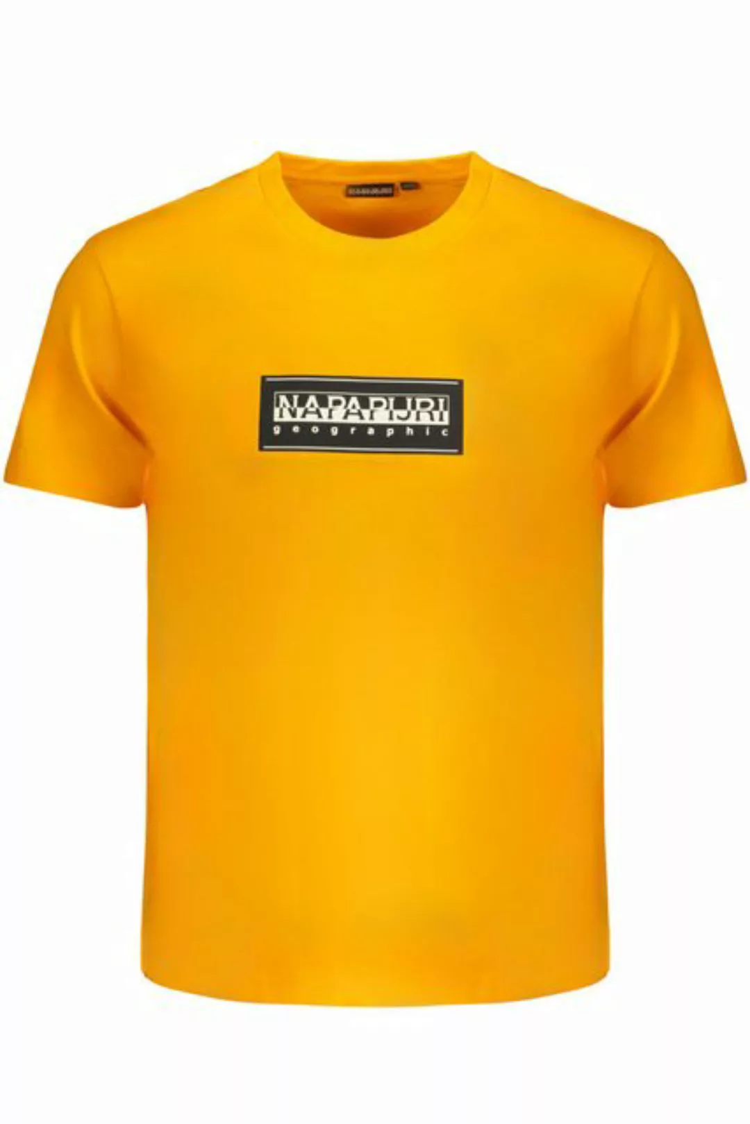 Napapijri T-Shirt Herren Kurzarm T-Shirt Orange aus Bio-Baumwolle mit günstig online kaufen