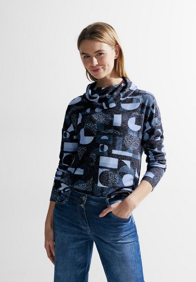 Cecil Langarmshirt mit geometrischem Muster günstig online kaufen