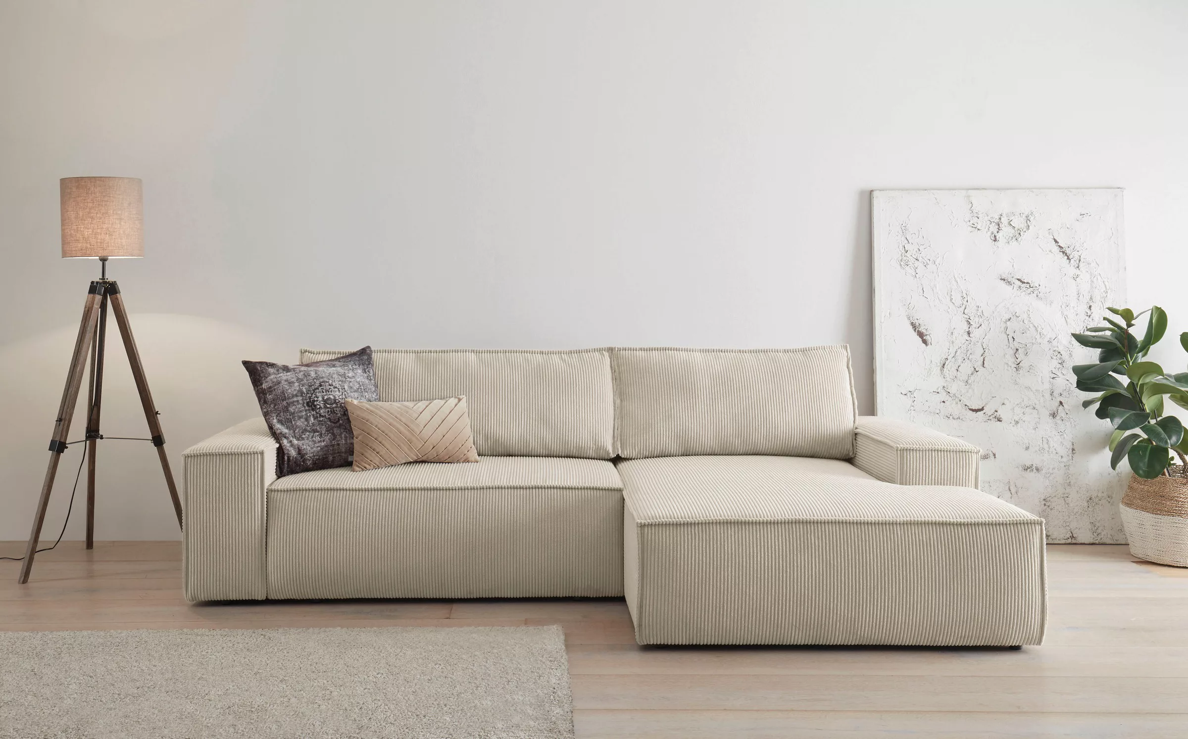 Home affaire Ecksofa SHERWOOD Schlafsofa 267 cm, L-Form, Schlaffunktion mit günstig online kaufen