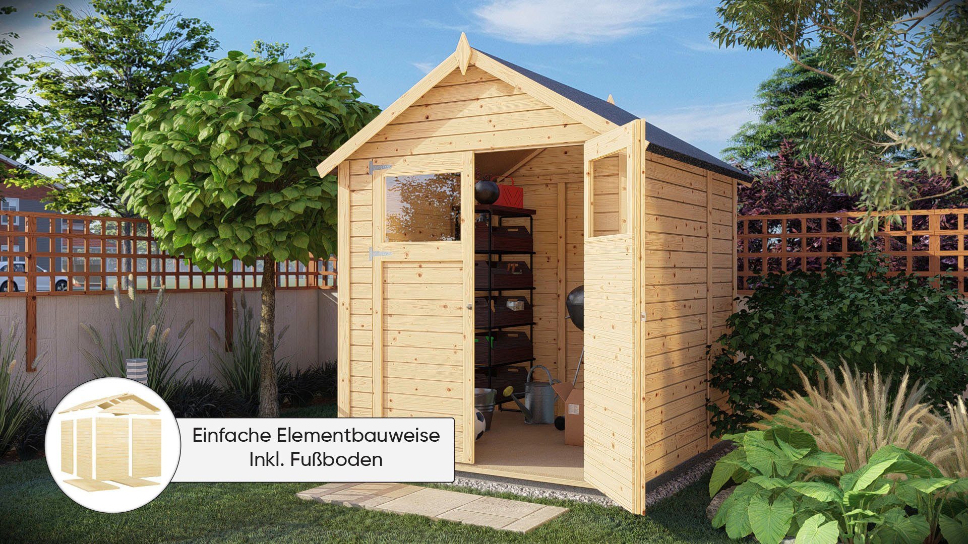 KONIFERA Gartenhaus "Sylt 2", Inklusive Fussboden günstig online kaufen