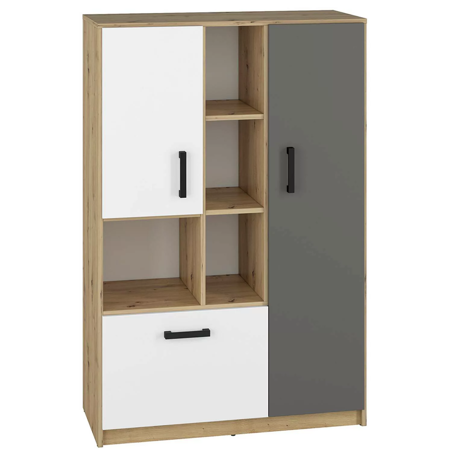 Teenager Highboard FYLI-131 in Artisan Eiche Nb., mit weiß/anthrazit, B/H/T günstig online kaufen