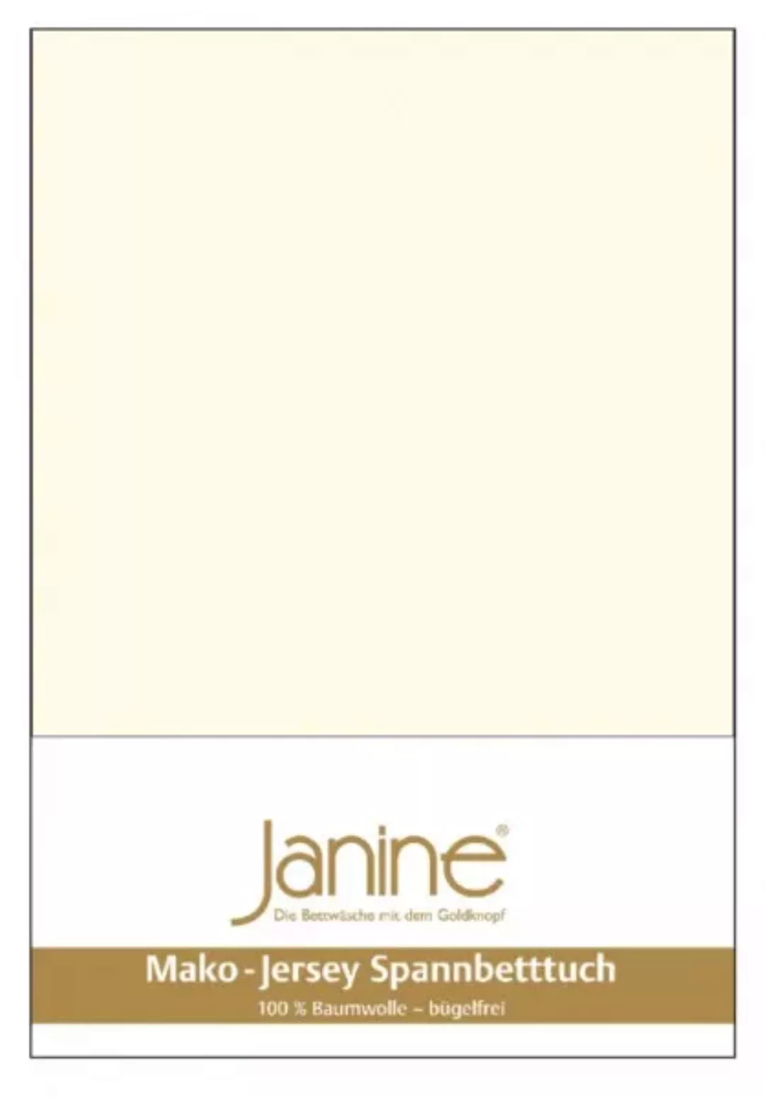 Janine Janine Spannbetttuch Mako-Feinjersey 5007 natur Größe:  150x200 cm günstig online kaufen