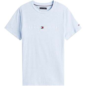 Tommy Hilfiger  T-Shirt Slim Logo Embroidery T-Shirt Heathered Blue günstig online kaufen