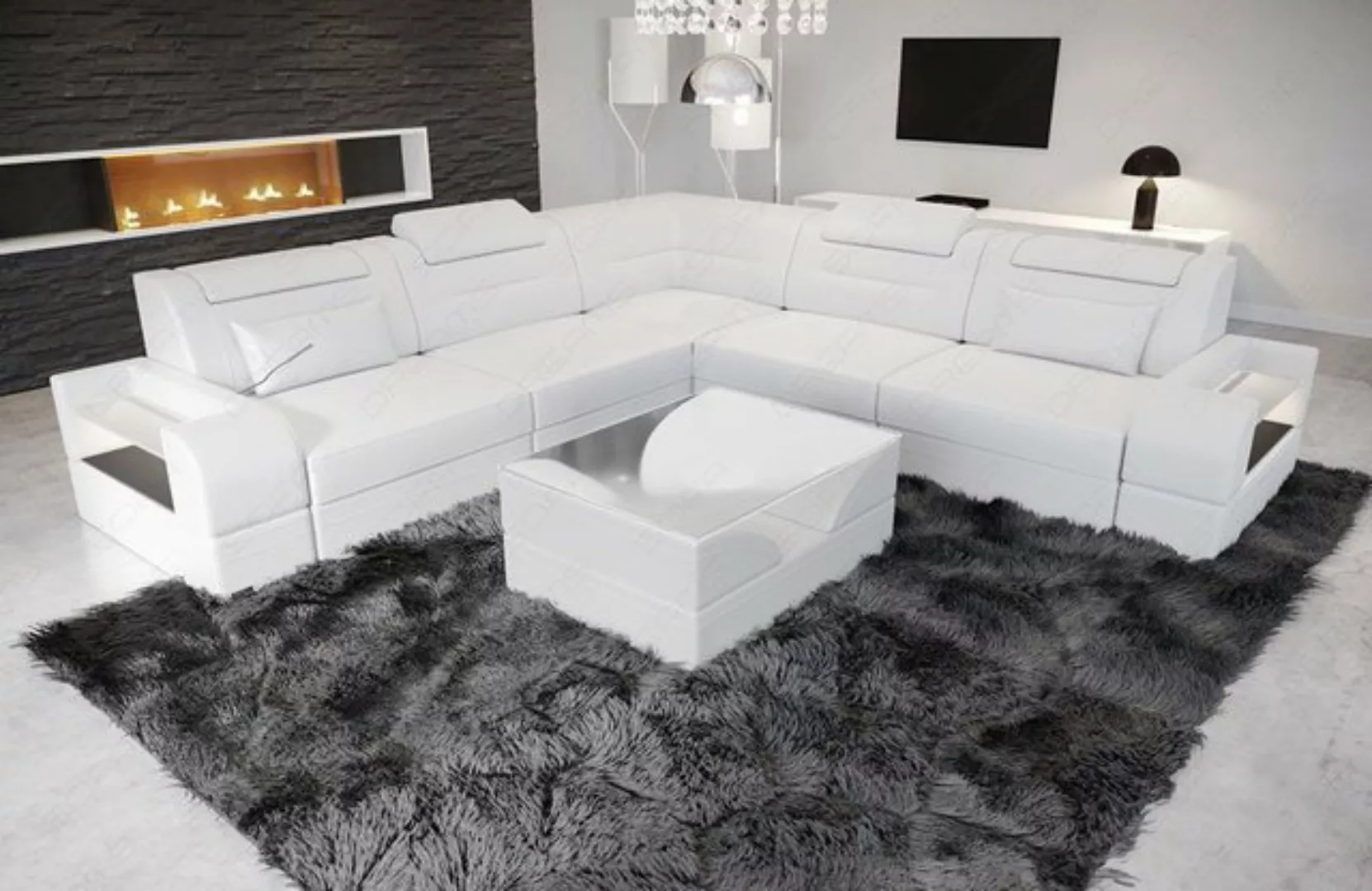 Sofa Dreams Ecksofa Leder Couch Sofa Trivento L Form Ledersofa, L-Form Lede günstig online kaufen