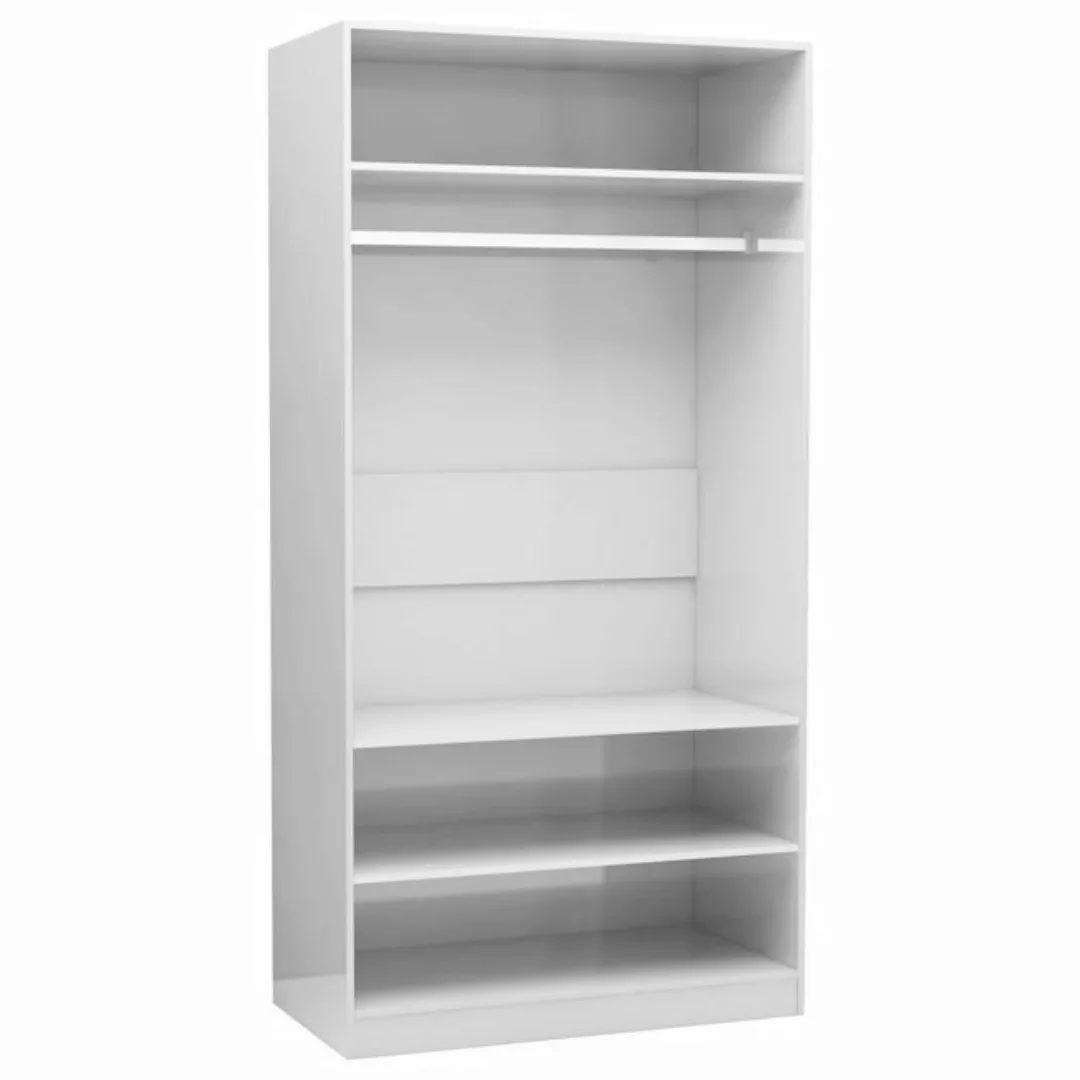 vidaXL Kleiderschrank Kleiderschrank Hochglanz-Weiß 10050200 cm Spanplatte günstig online kaufen