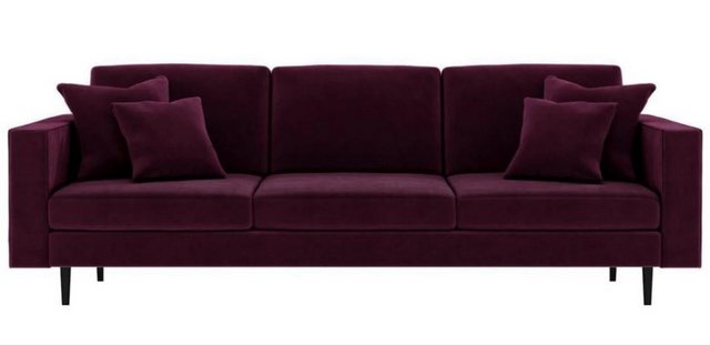 Xlmoebel Sofa Wohnzimmersofas in italienischem Design aus bordeauxrotem Sto günstig online kaufen