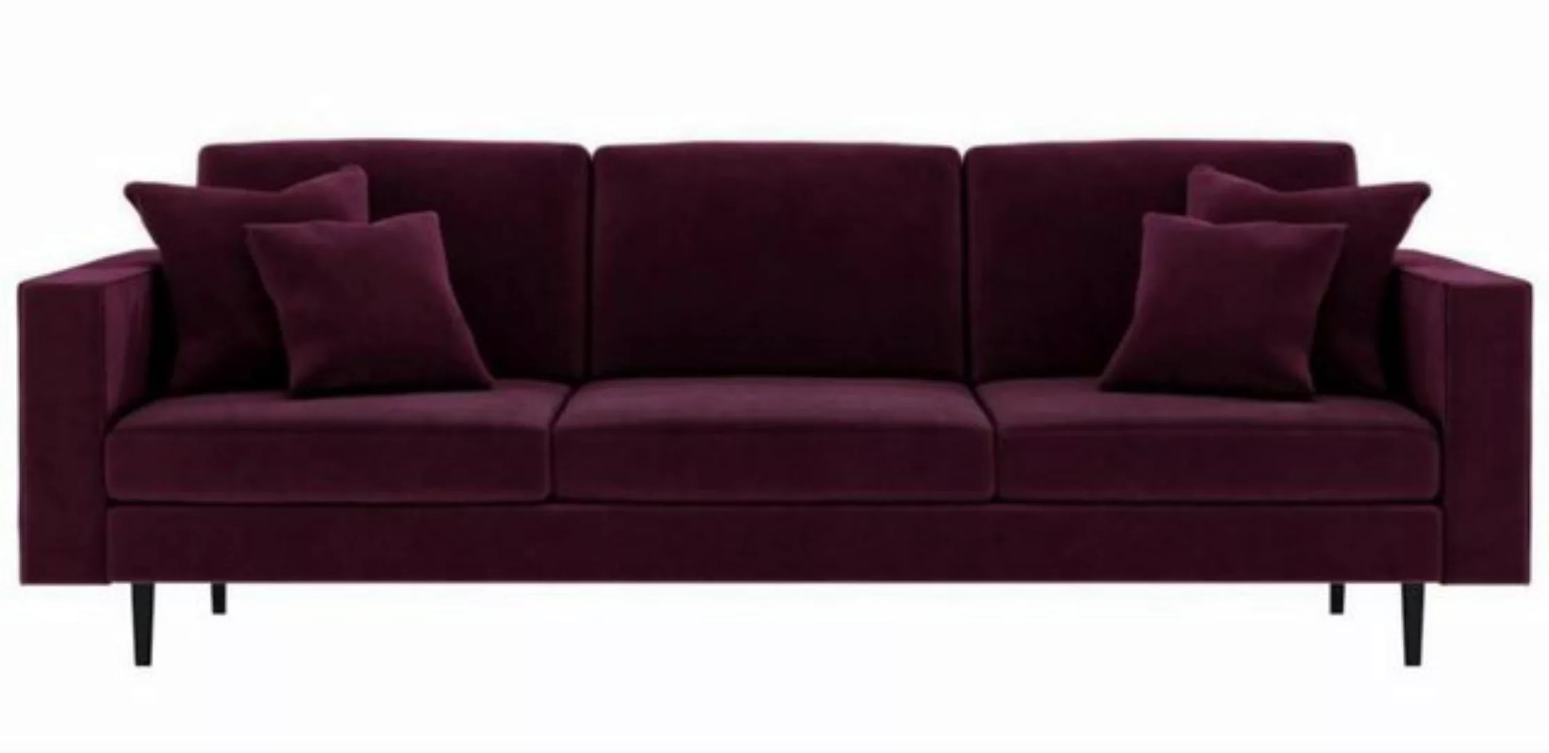 Xlmoebel Sofa Wohnzimmersofas in italienischem Design aus bordeauxrotem Sto günstig online kaufen