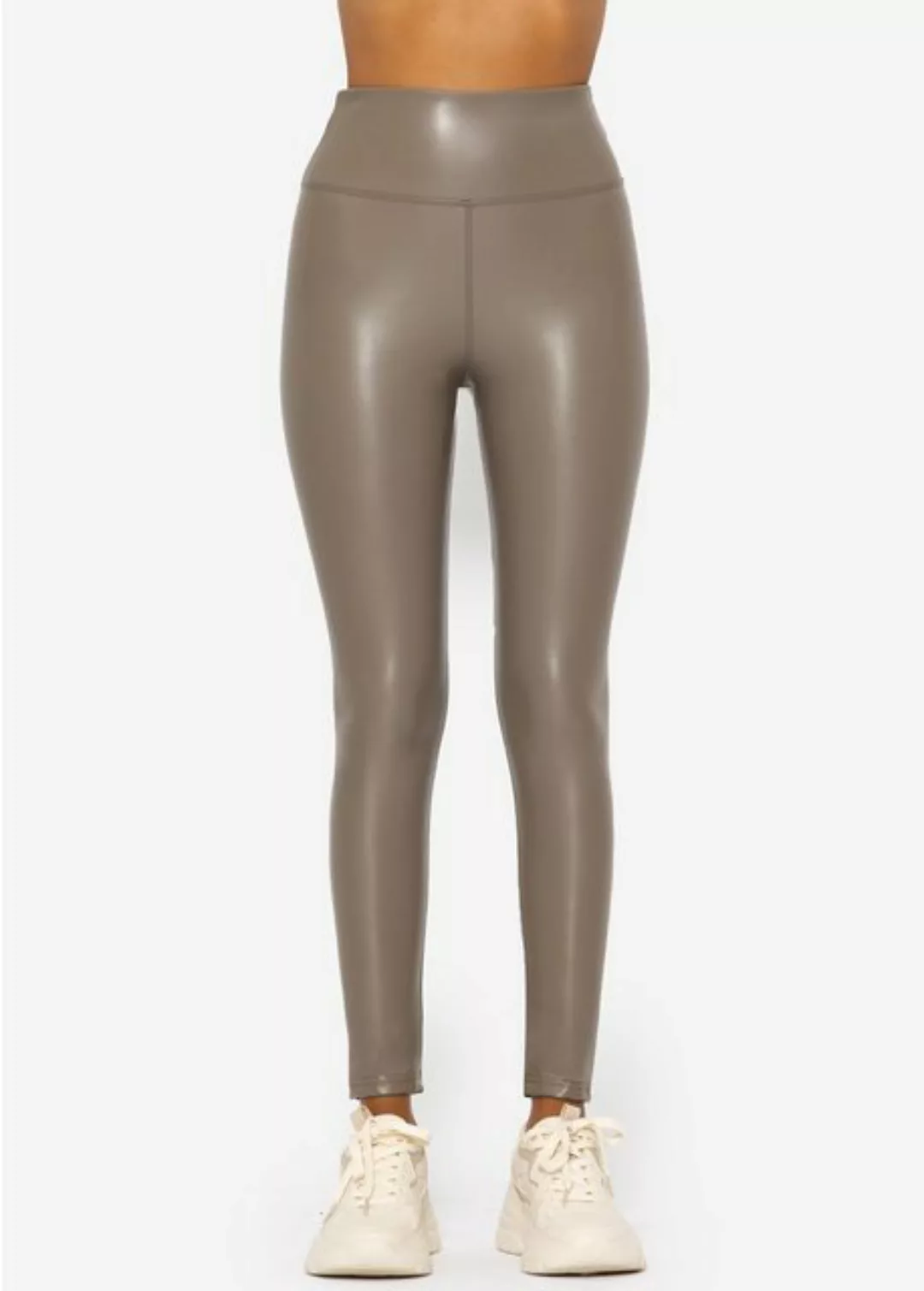 SASSYCLASSY Lederhose Highwaist Thermoleggings Damen in Lederoptik Skinny L günstig online kaufen