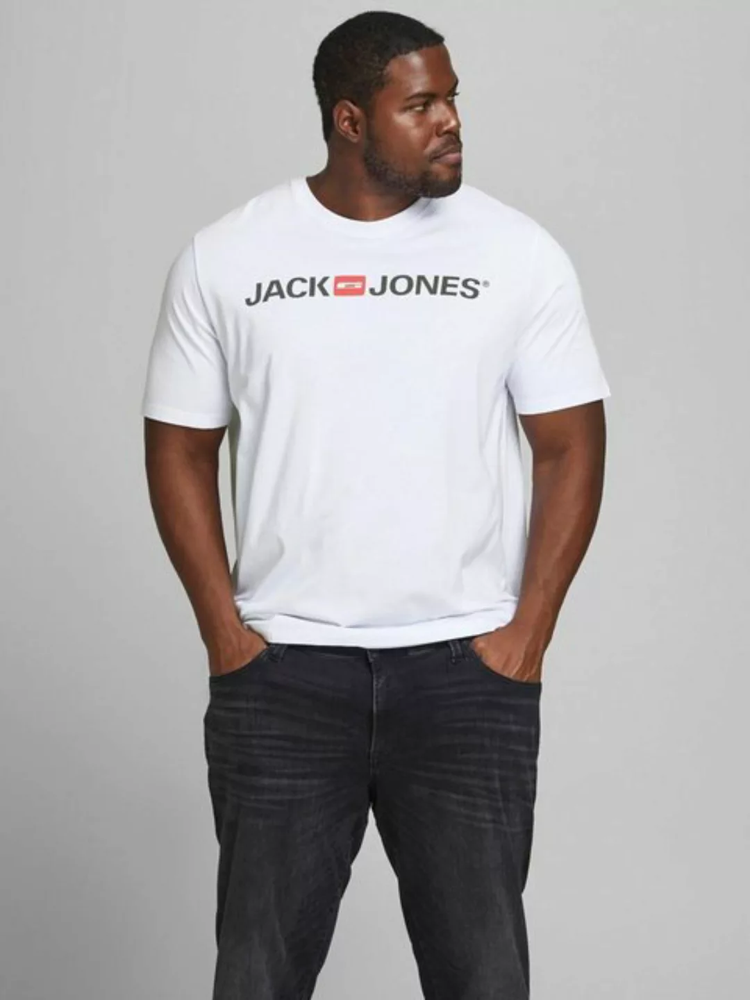 Jack & Jones Herren Rundhals T-Shirt JJECORP LOGO - Slim Fit Plussize günstig online kaufen