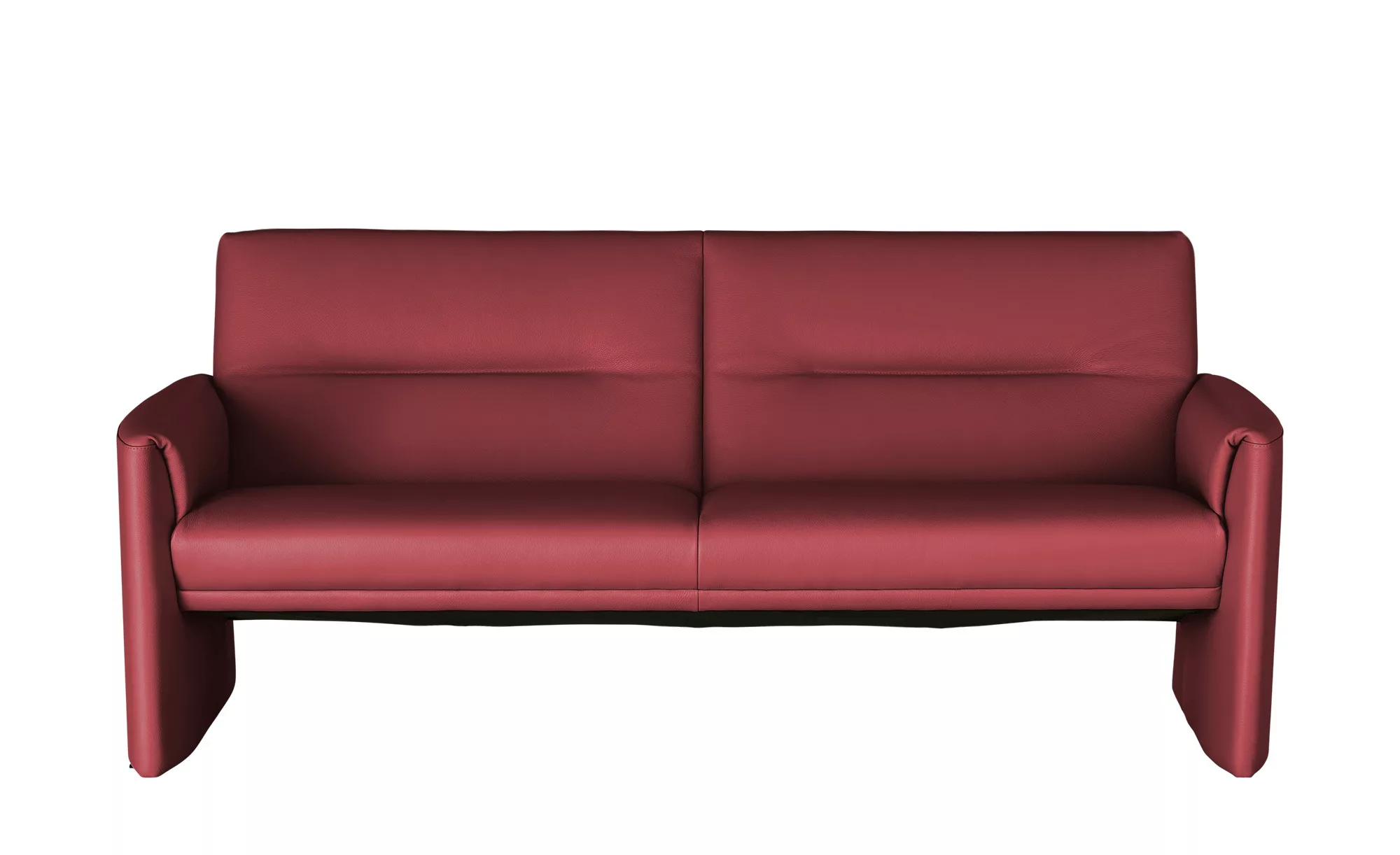 Ledersofa, hoch - rot - 193 cm - 83 cm - 89 cm - Polstermöbel > Sofas > 3-S günstig online kaufen