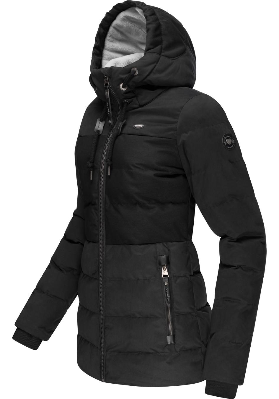 Ragwear Winterjacke "Quantic", mit Kapuze, stylische Steppjacke mit Teddyfe günstig online kaufen