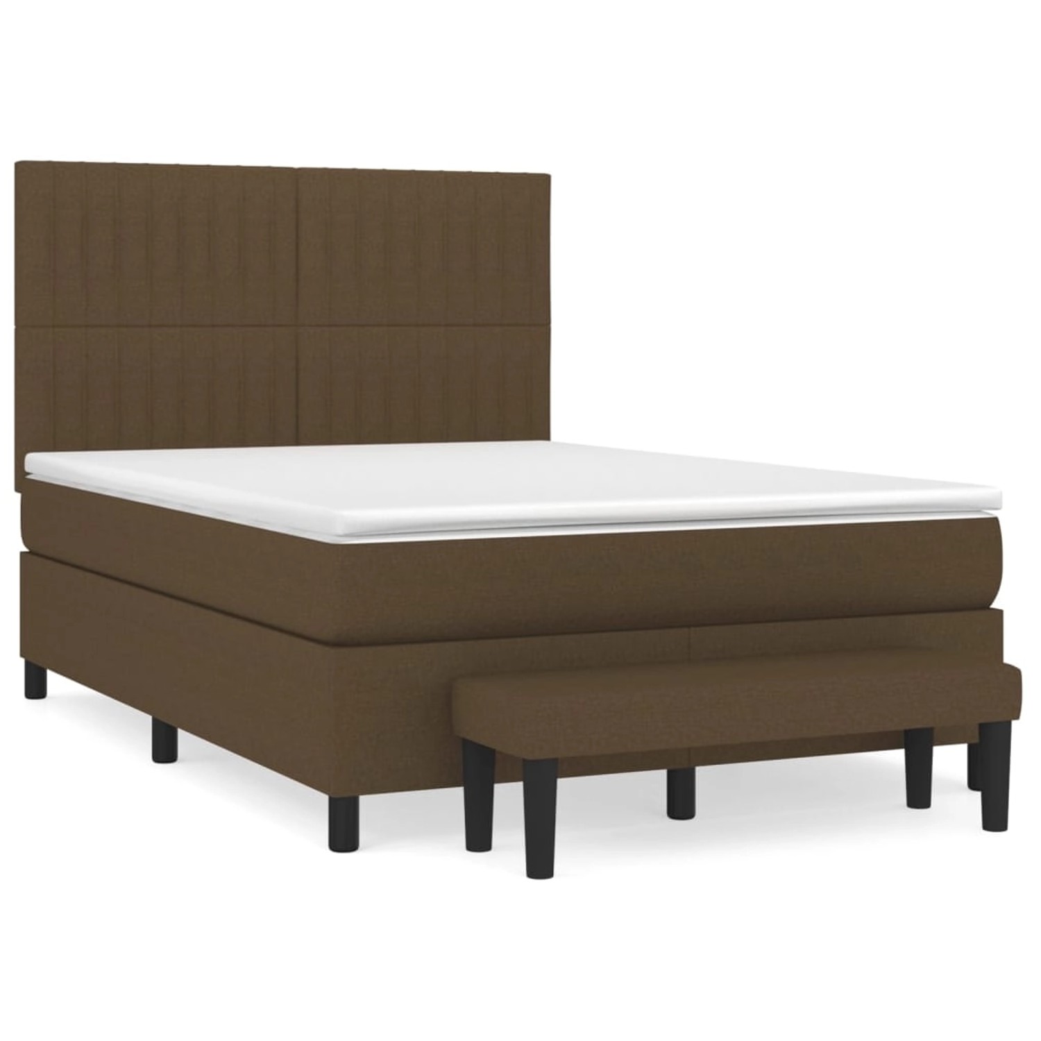 vidaXL Boxspringbett mit Matratze Dunkelbraun 140x190 cm Stoff1468711 günstig online kaufen