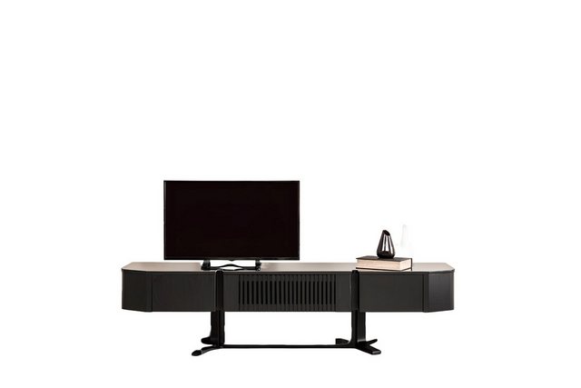 Xlmoebel TV-Schrank Schwarzes, zeitgemäßes Sideboard mit luxuriösem TV-Stän günstig online kaufen