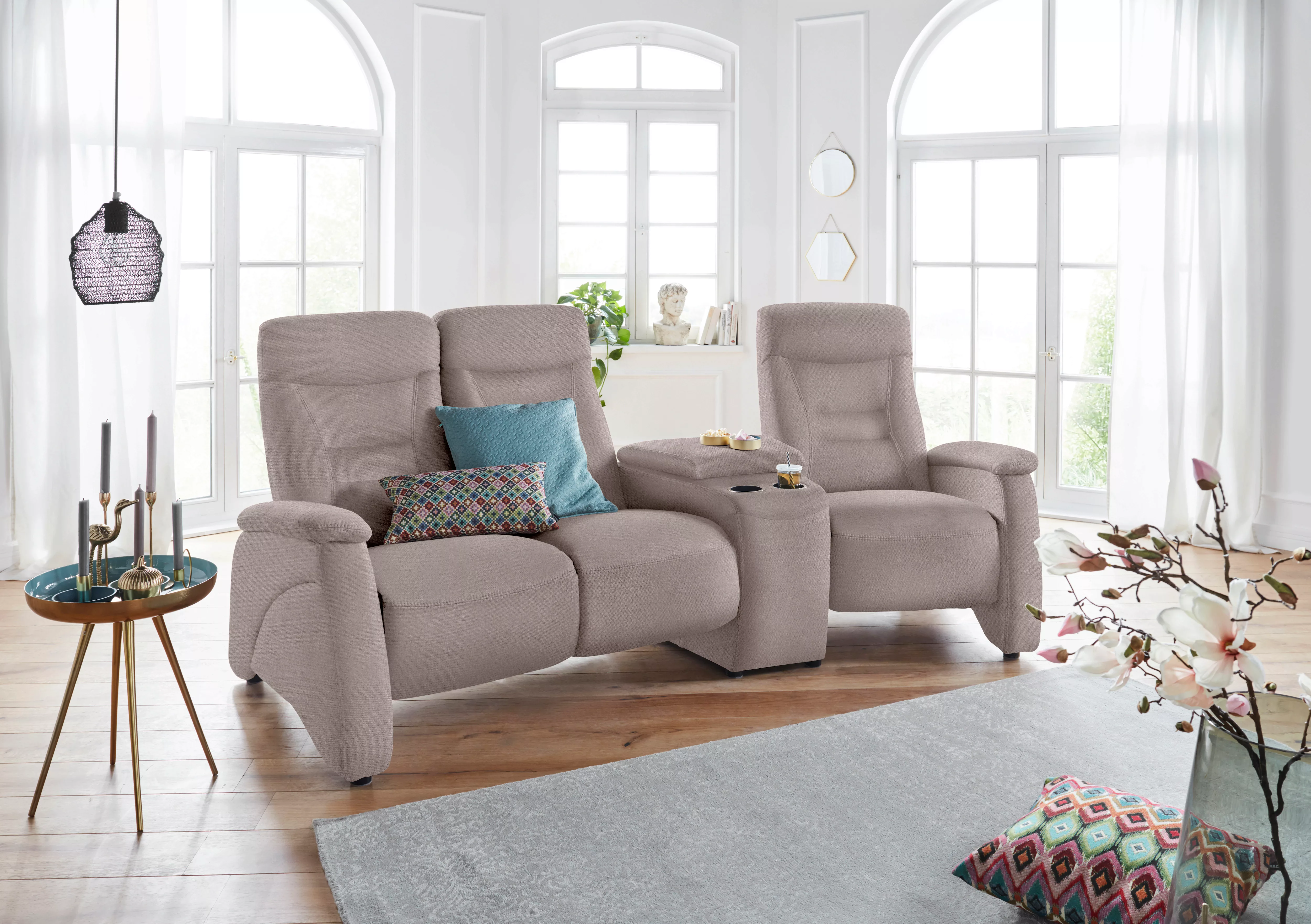 exxpo - sofa fashion 3-Sitzer "Ascoli, Kinosofa mit hohem Sitzkomfort, bequ günstig online kaufen