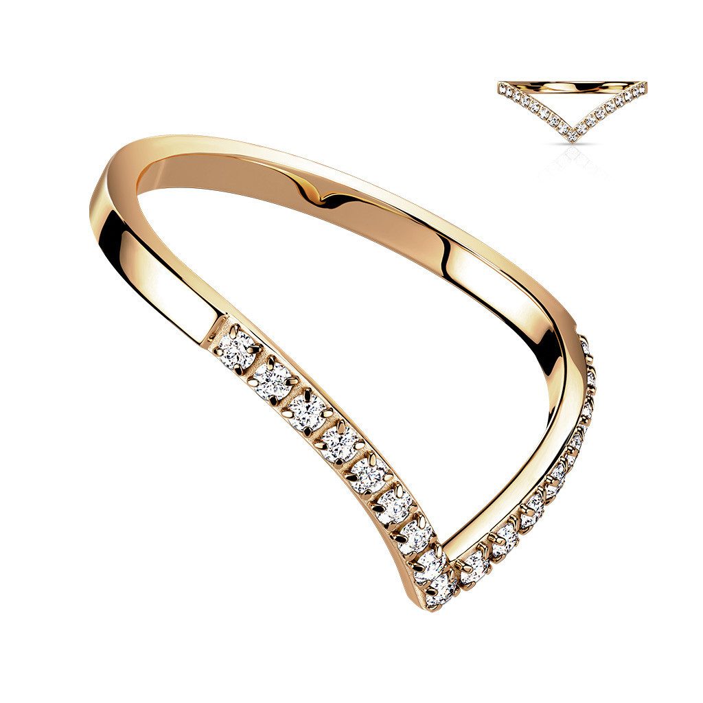 Taffstyle Fingerring Damen Shevron Ring mit günstig online kaufen