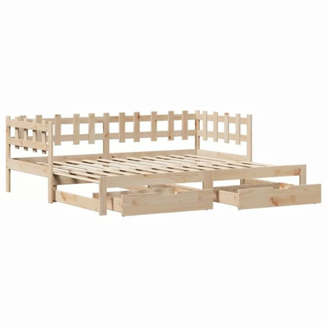 vidaXL Bett Tagesbett Ausziehbar mit Schubladen 80x200 cm Massivholz Kiefer günstig online kaufen