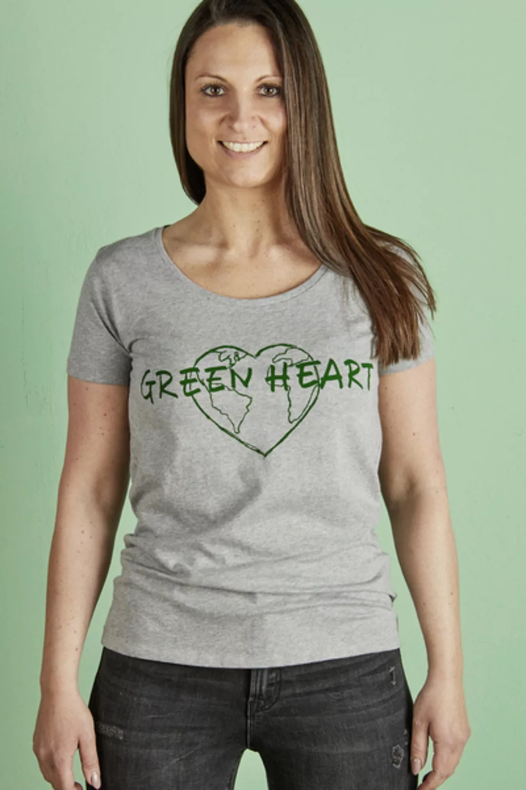 Shirt Eco Woman Nin Grau Mit Statement günstig online kaufen