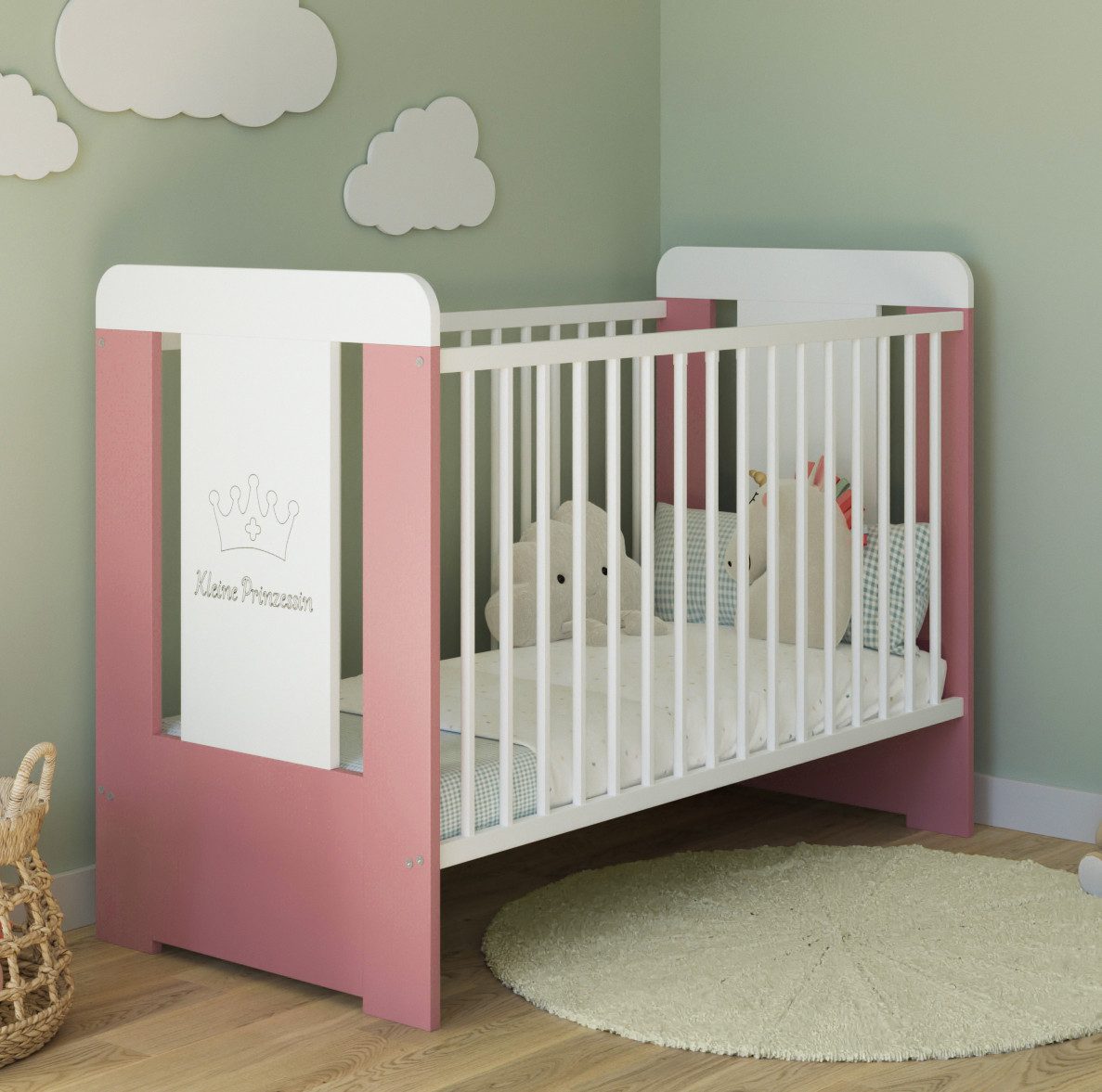 Kids Collective Babybett Gitterbett höhenverstellbar, herausnehmbare günstig online kaufen