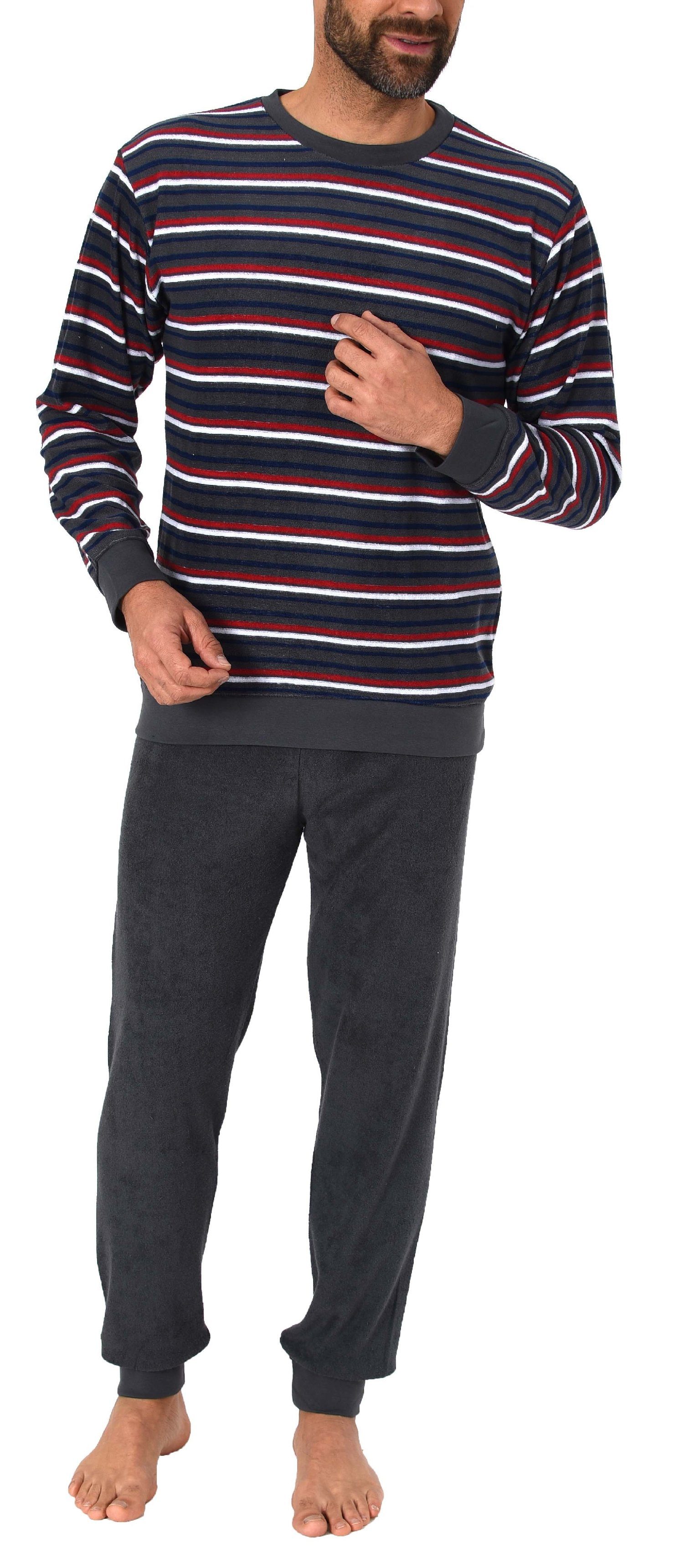 Normann Pyjama Langer Herren Frottee Pyjama, günstig online kaufen