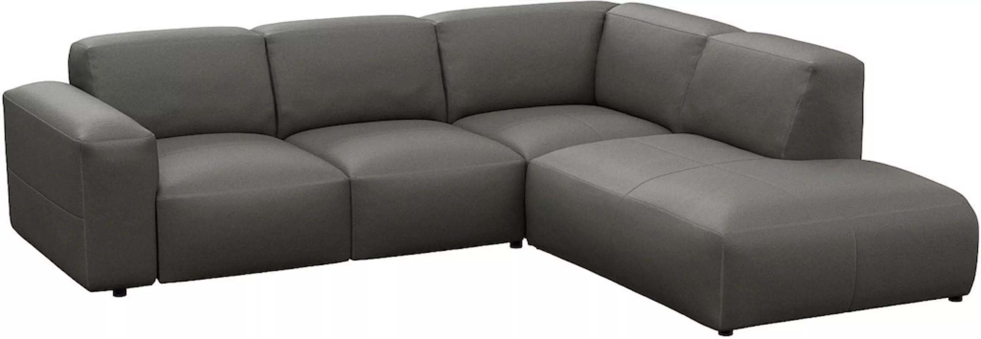 FLEXLUX Ecksofa »Lucera, super Sitzkomfort durch Kaltschaum im Sitz, L-Form günstig online kaufen