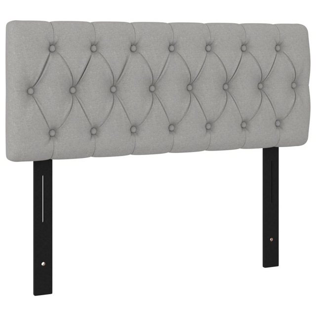 vidaXL Bett, Kopfteil Hellgrau 100x7x78/88 cm Stoff günstig online kaufen