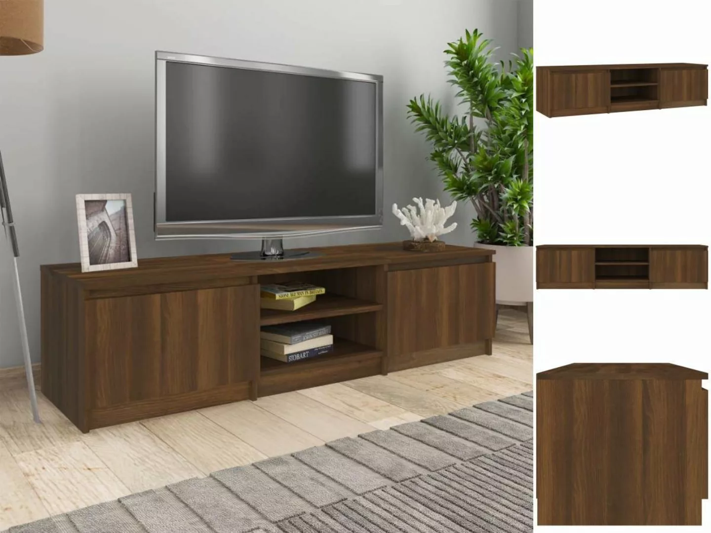 vidaXL TV-Schrank TV-Schrank Braun Eichen-Optik 140x40x35,5 cm Spanplatte T günstig online kaufen