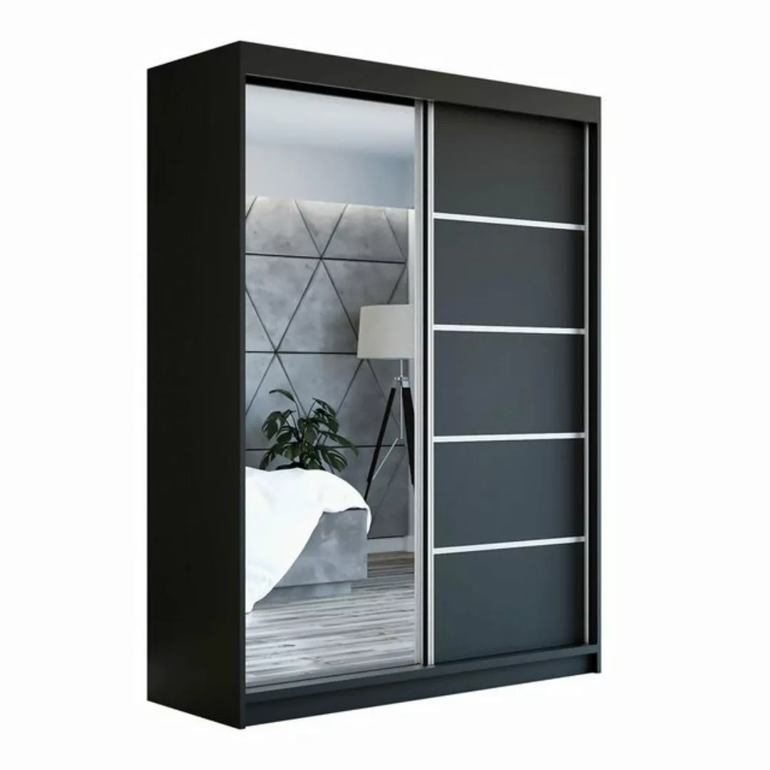 A&J MöbelLand GmbH Schwebetürenschrank GAP 160 cm mit Spiegel günstig online kaufen