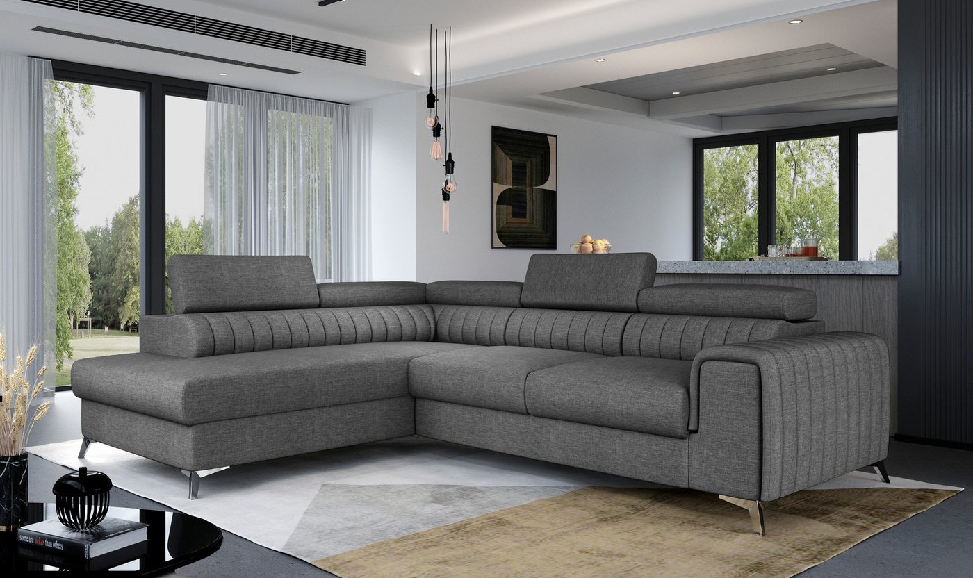 MOEBLO Ecksofa OLIVIER, mit Schlaffunktion und Bettkasten, Couch für Wohnzi günstig online kaufen