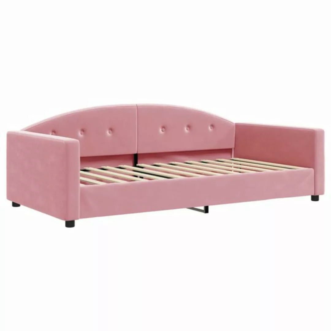 vidaXL Gästebett Tagesbett Rosa 100x200 cm Samt Gästebett Gästecouch Gästes günstig online kaufen