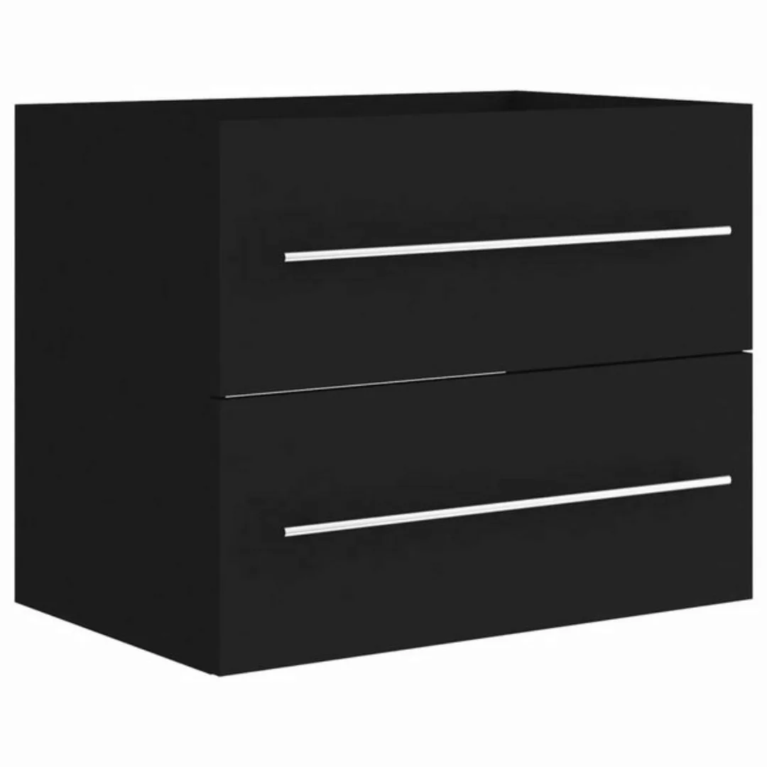 Waschbeckenunterschrank Schwarz 60x38,5x48 Cm Spanplatte günstig online kaufen