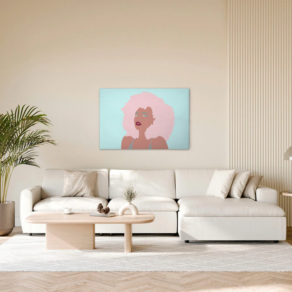 A.S. Création Leinwandbild "Whitney 1 - Wandbild Grün Rosa Braun Keilrahmen günstig online kaufen