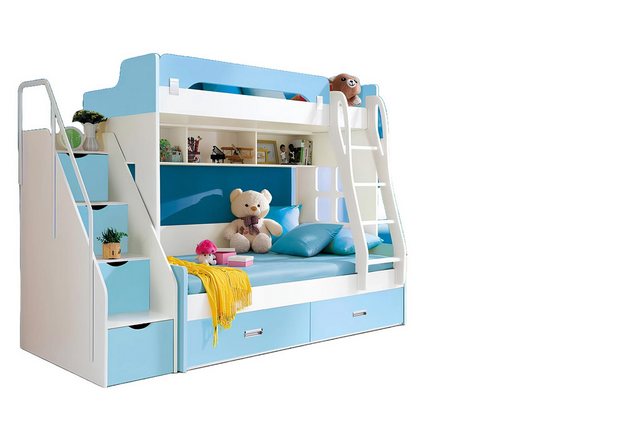 Xlmoebel Bett Hochbett mit zwei Etagen für Kinderzimmer - Doppelstockbetten günstig online kaufen