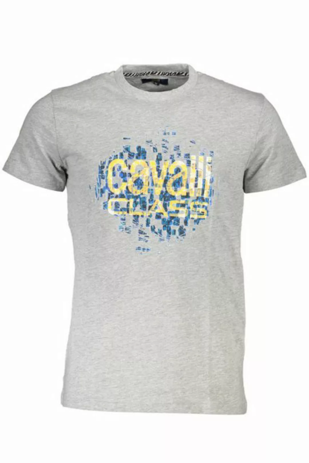 Cavalli Class T-Shirt Graues Herren T-Shirt mit Print und günstig online kaufen