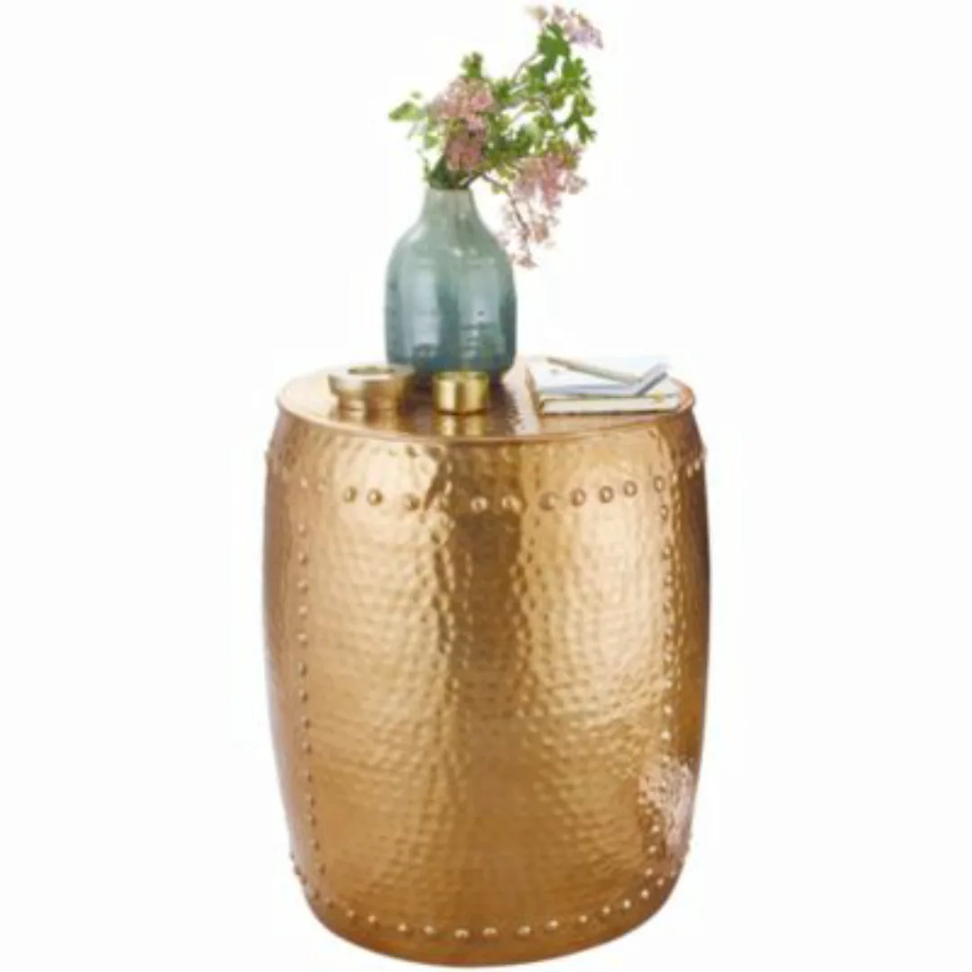 FineBuy Beistelltisch 42 x 42 x 49 cm gold günstig online kaufen