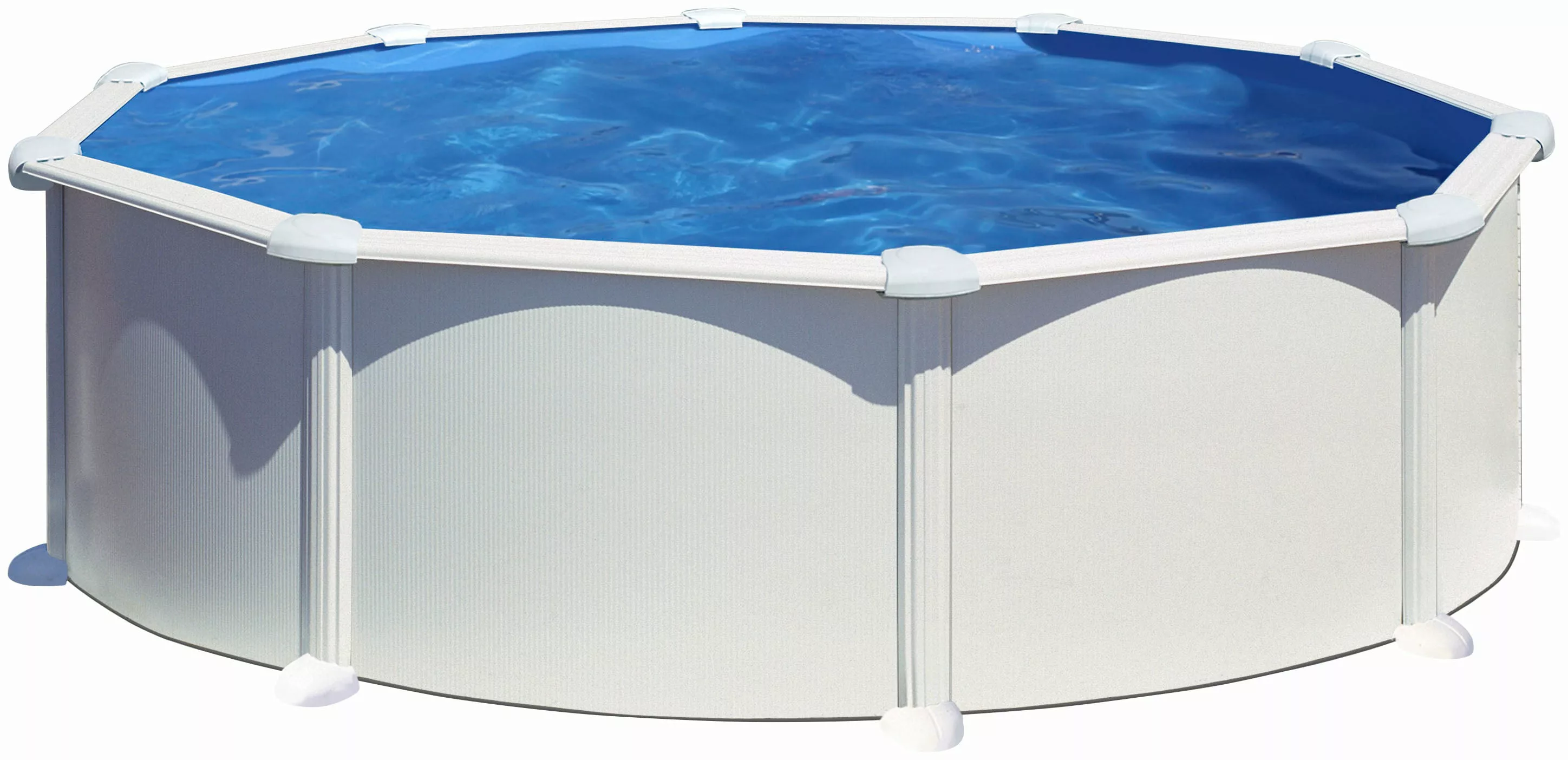 Gre Stahlwand-Pool Atlantis Ø 460 cm x 132 cm Rund Weiß günstig online kaufen