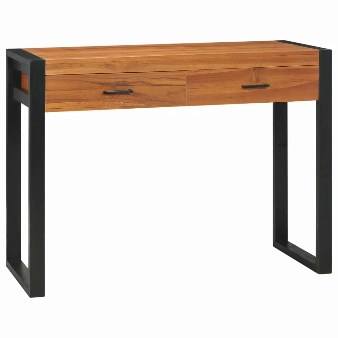 Schreibtisch Mit 2 Schubladen 100x40x75 Cm Recyceltes Teak günstig online kaufen