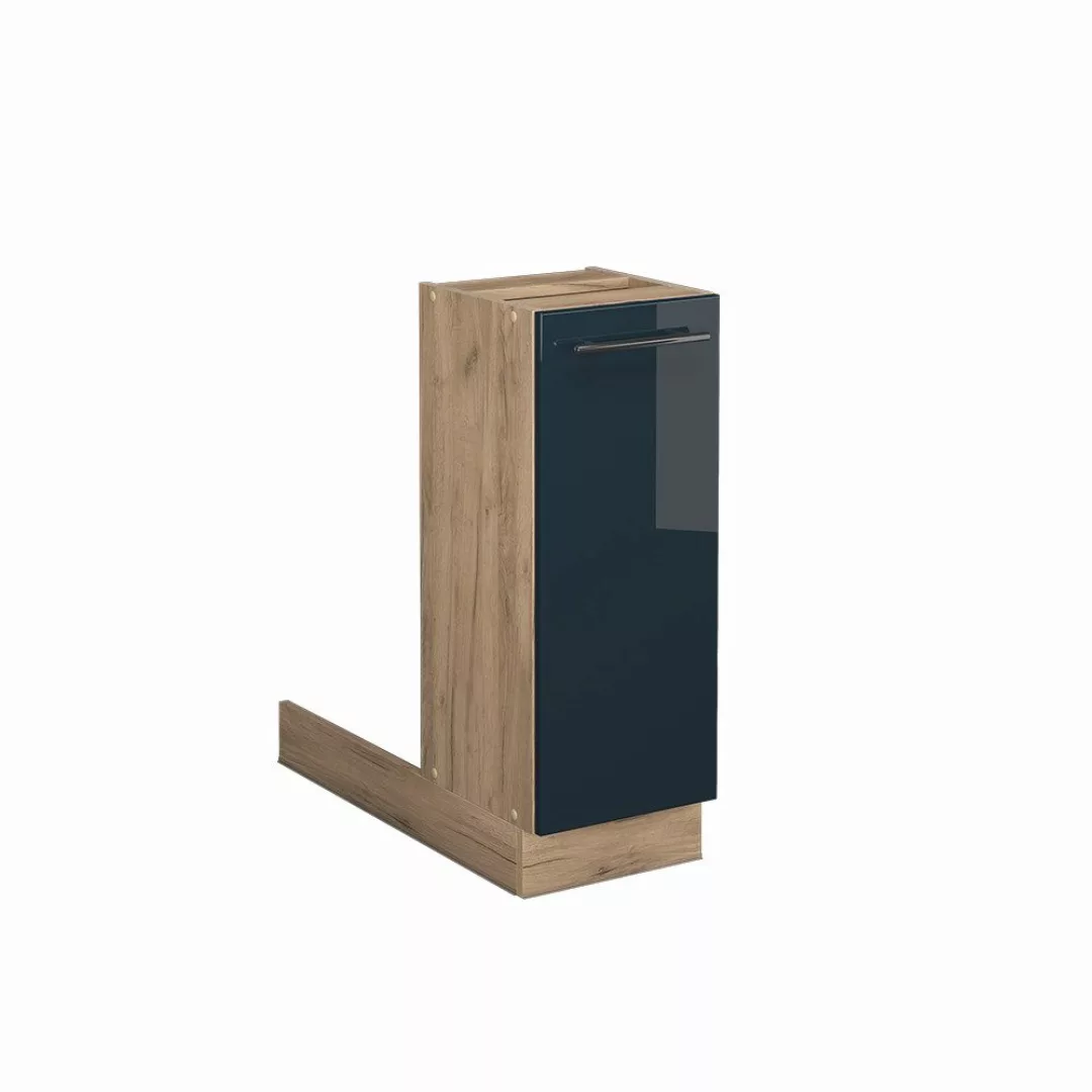 Vicco Unterschrank Fame-Line, Dunkelblau Hochglanz/Goldkraft Eiche, günstig online kaufen