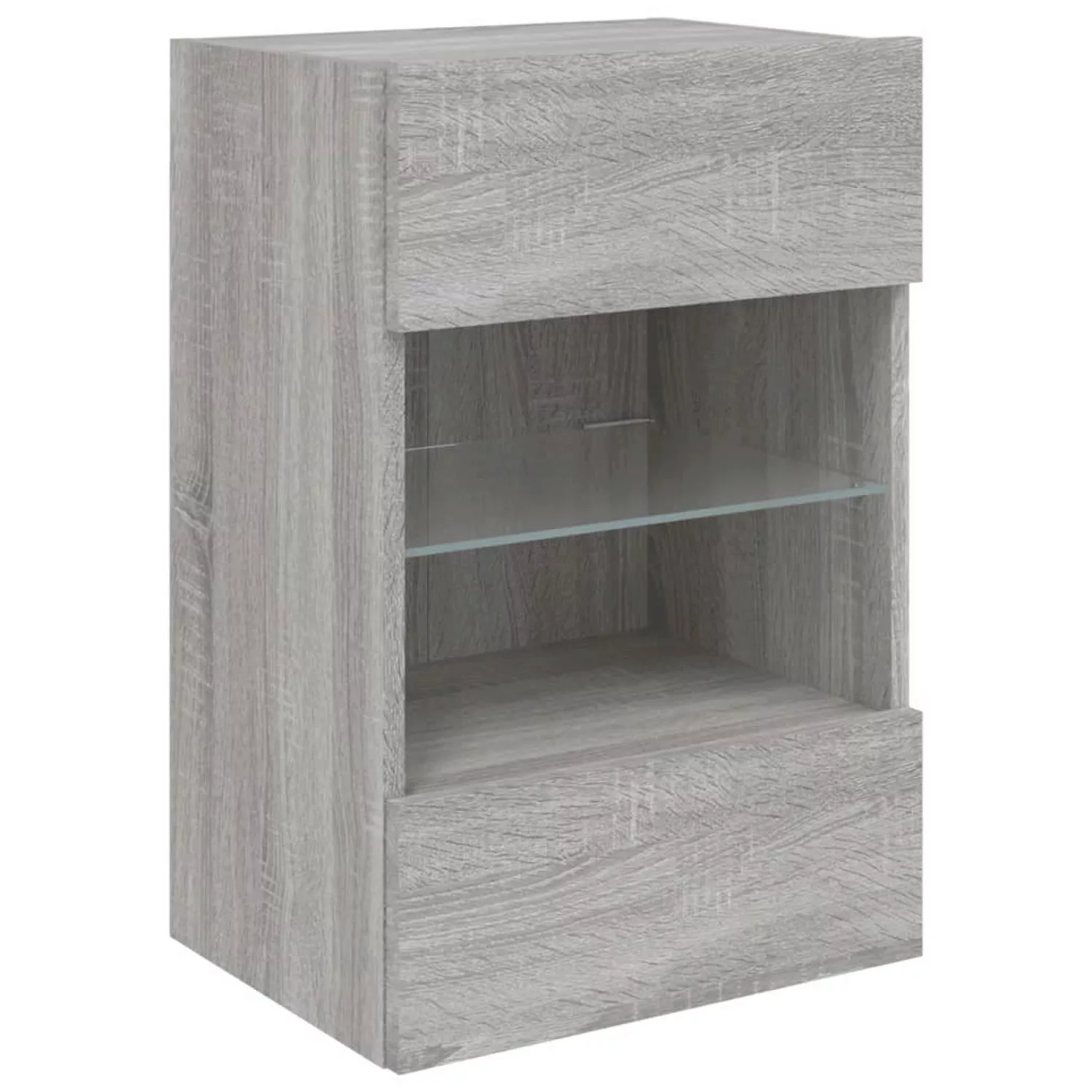 VidaXL TV-Wandschrank mit LED-Leuchten Grau Sonoma 40x30x60,5 cm günstig online kaufen