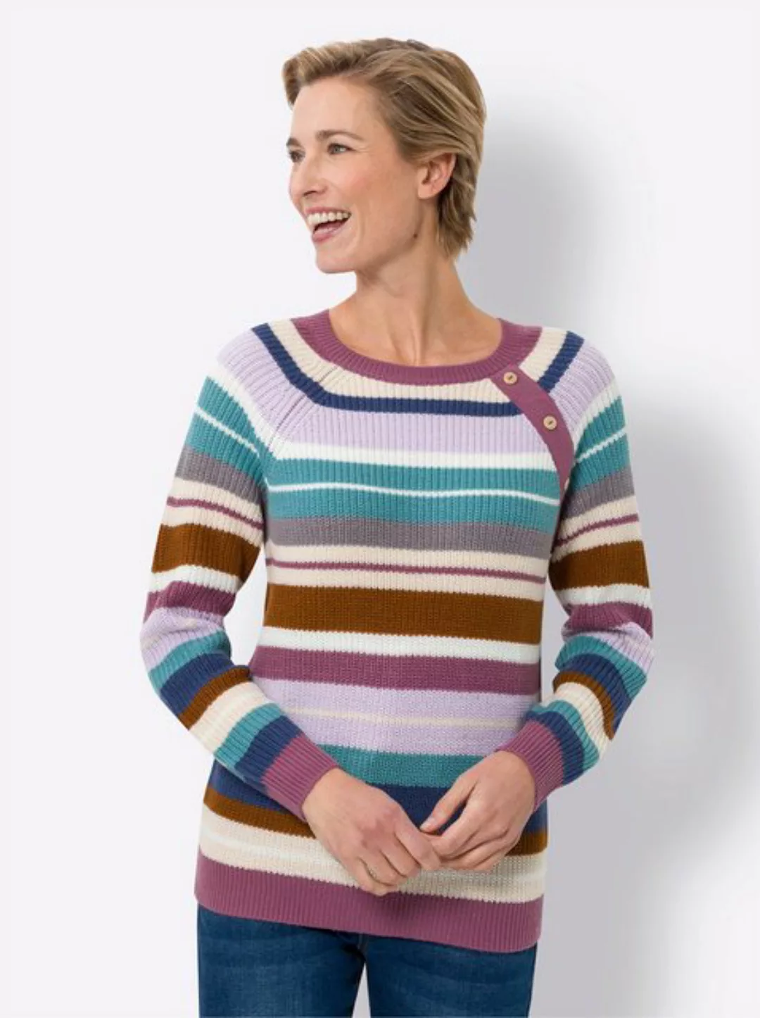 Sieh an! Strickpullover Langarm-Pullover günstig online kaufen