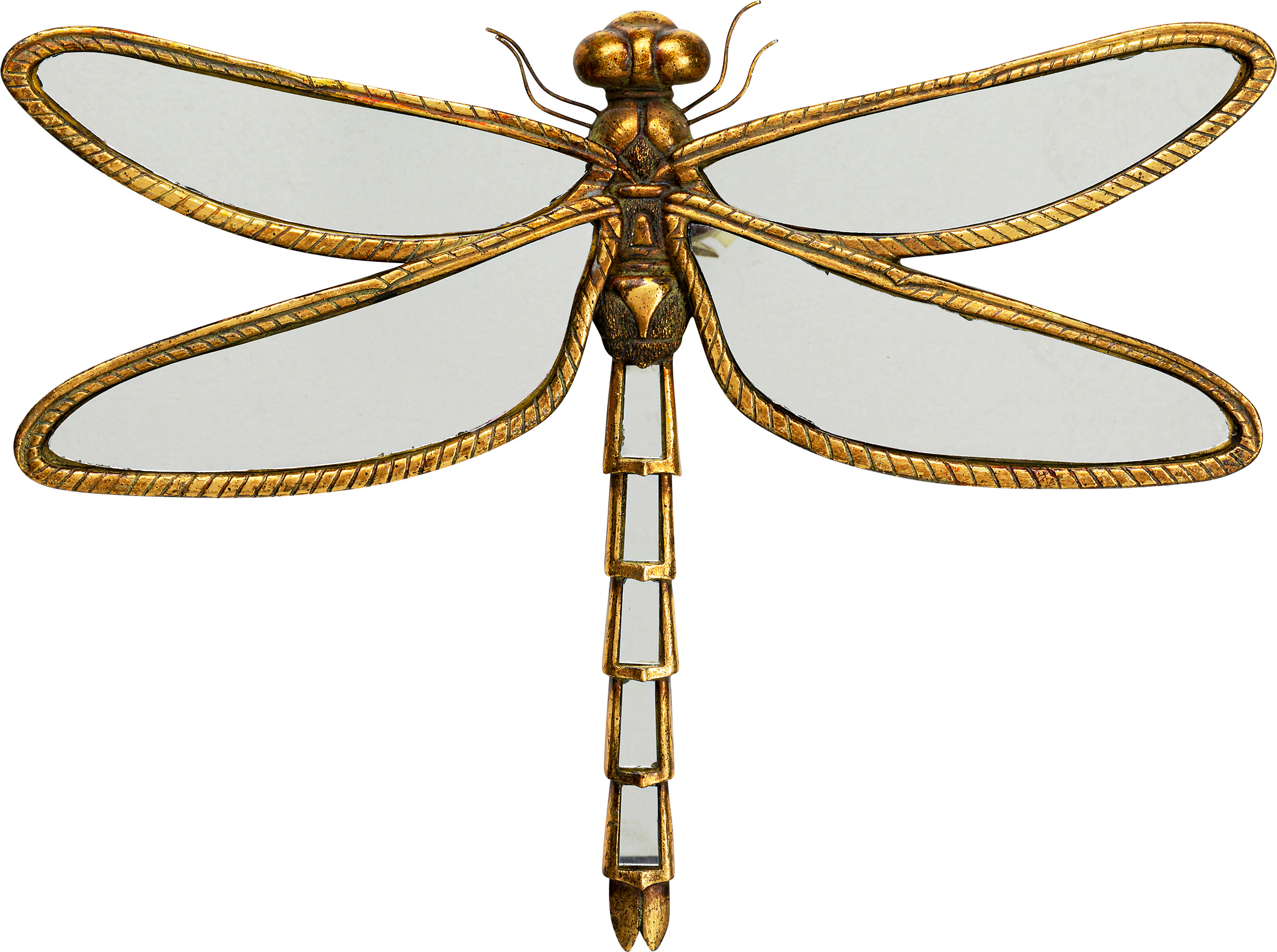 Kare Design Wanddekoobjekt "Wandschmuck Dragonfly Mirror 36x46cm" günstig online kaufen