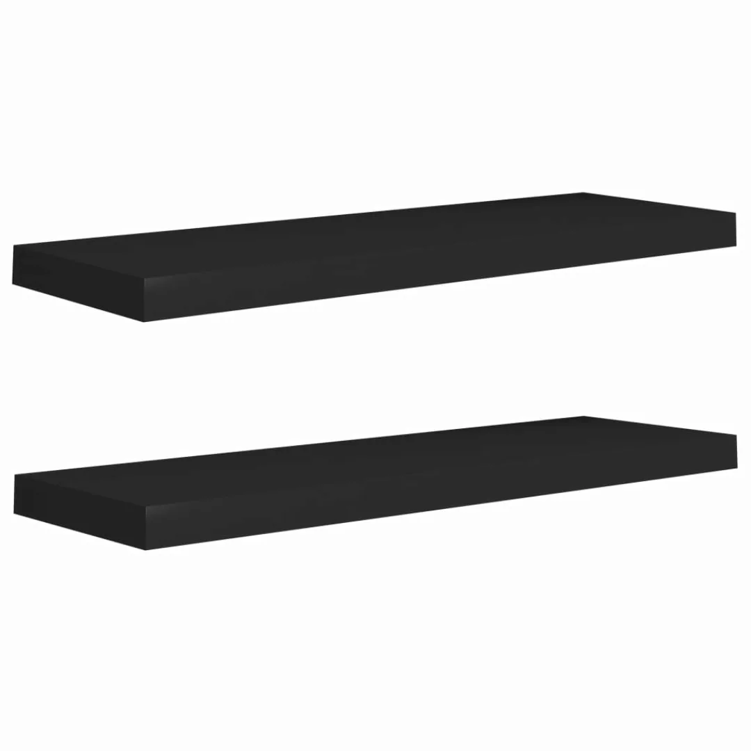 Schweberegale 2 Stk. Schwarz 80x23,5x3,8 Cm Mdf günstig online kaufen