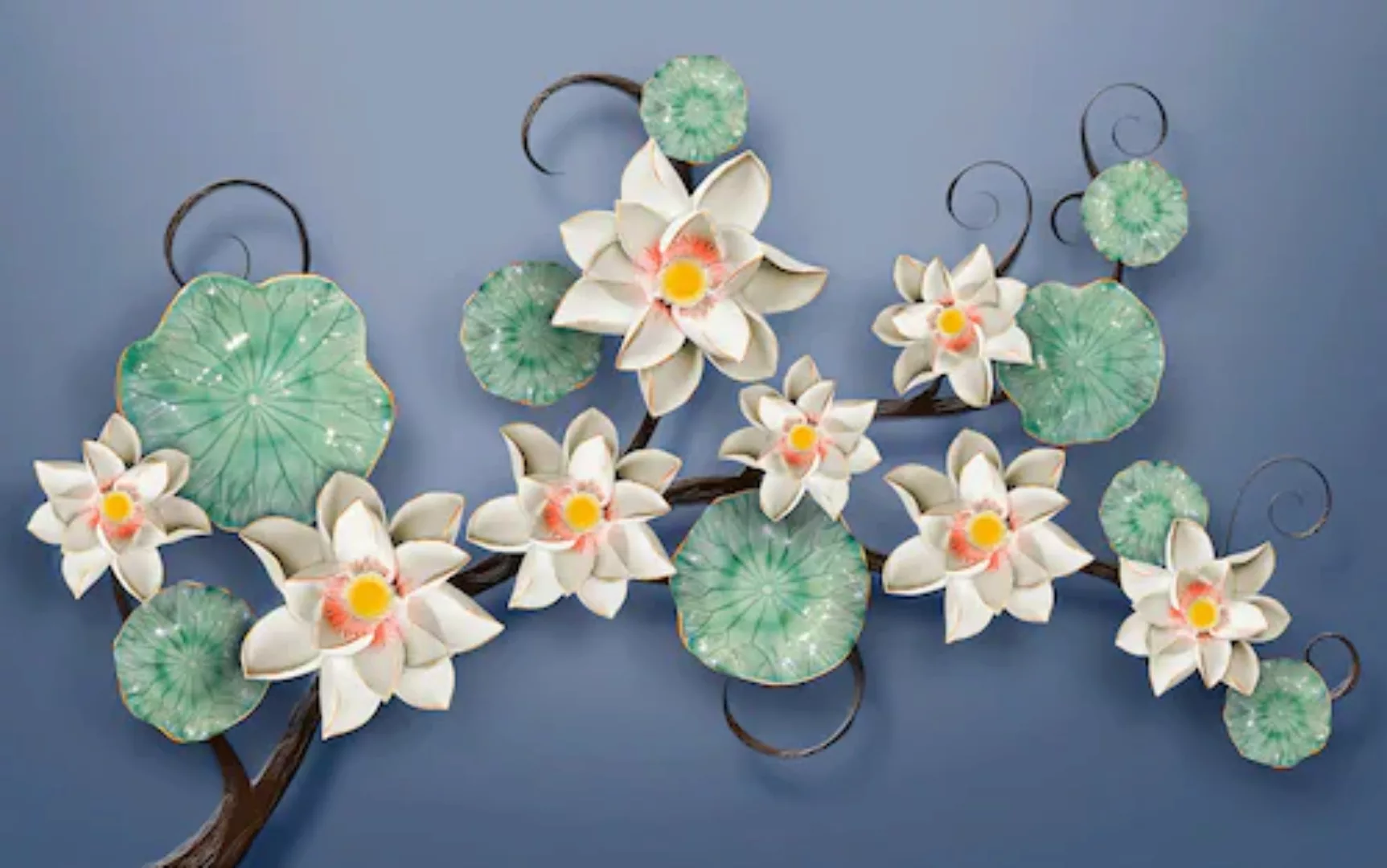 Papermoon Fototapete »Muster mit Blumen« günstig online kaufen