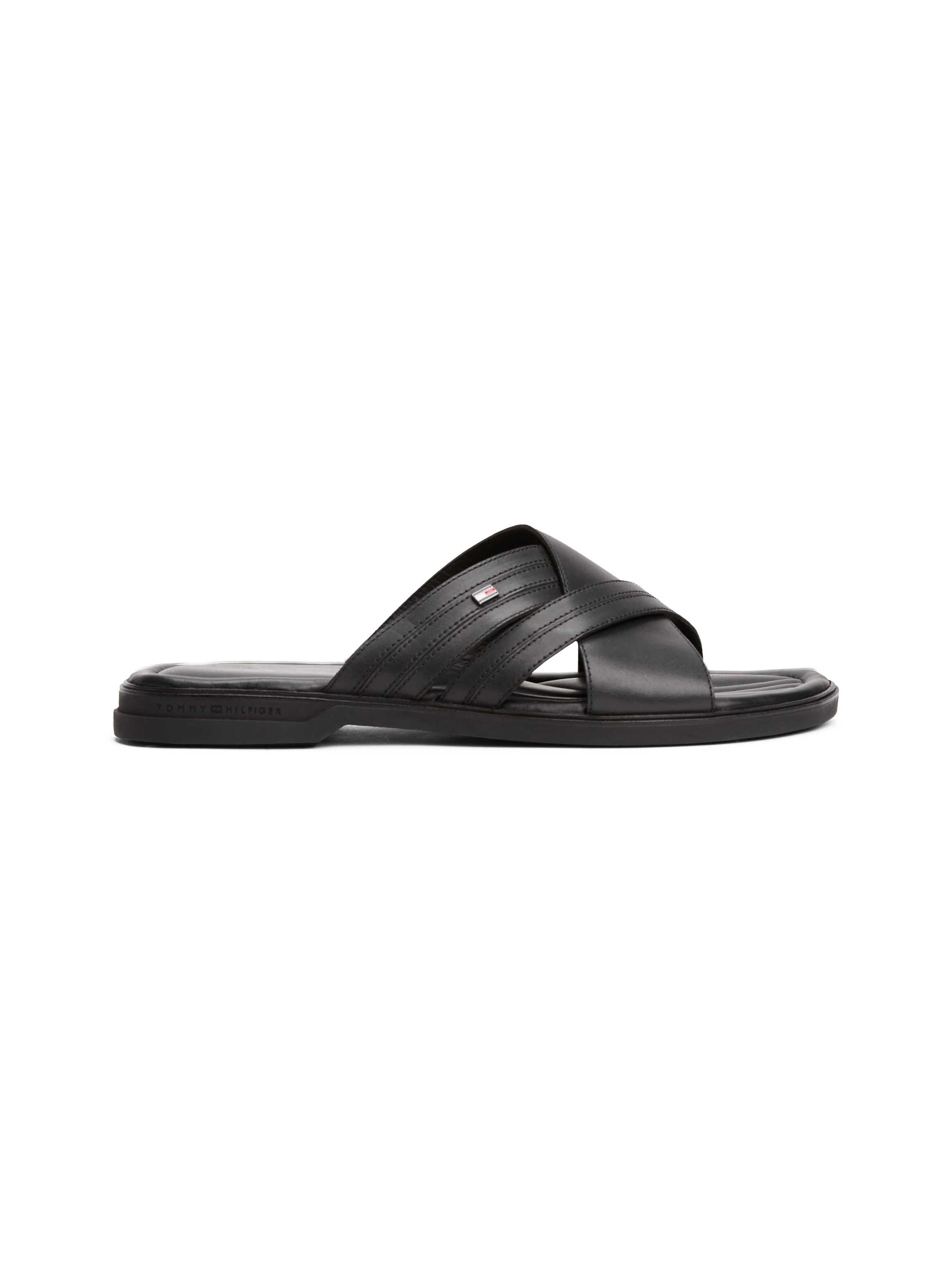 Tommy Hilfiger Pantolette "PREMIUM HILFIGER CC LTH SANDAL", Blockabsatz, So günstig online kaufen