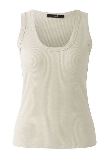 Oui Trägertop Tank Top Viskose mit Glanzgarn günstig online kaufen