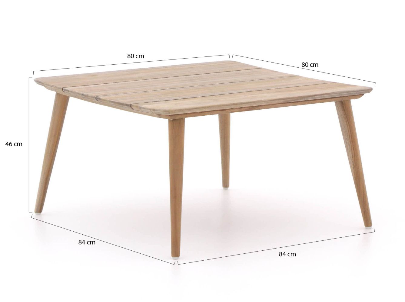 ROUGH-K Loungetisch 80x80x45 cm günstig online kaufen