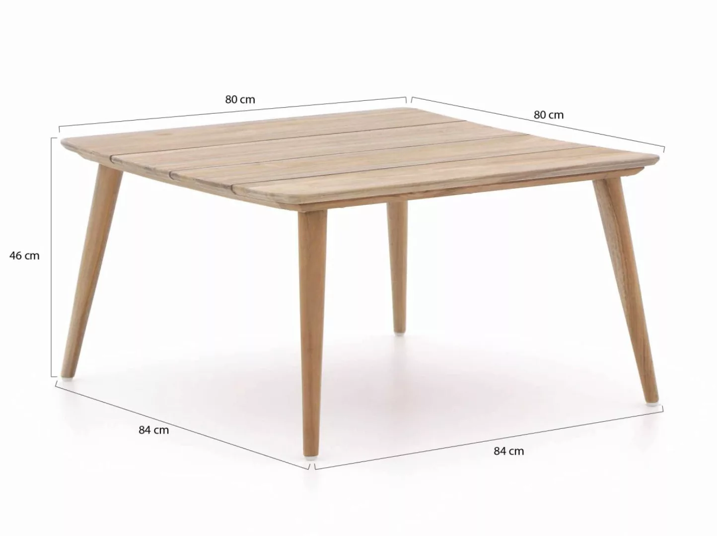 ROUGH-K Loungetisch 80x80x45 cm günstig online kaufen