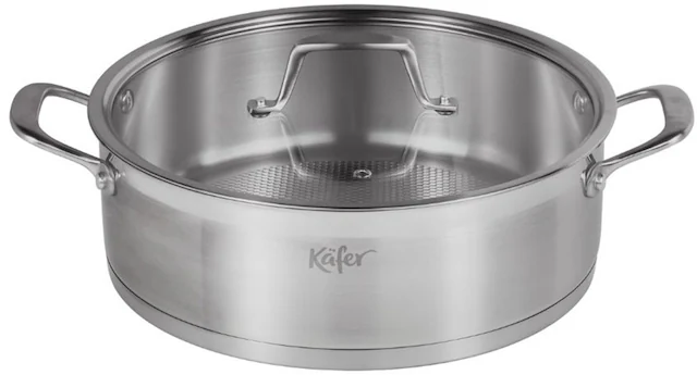 Käfer Servierpfanne »Käfer Pfanne aus Edelstahl«, Edelstahl 18/10, (2 tlg.) günstig online kaufen