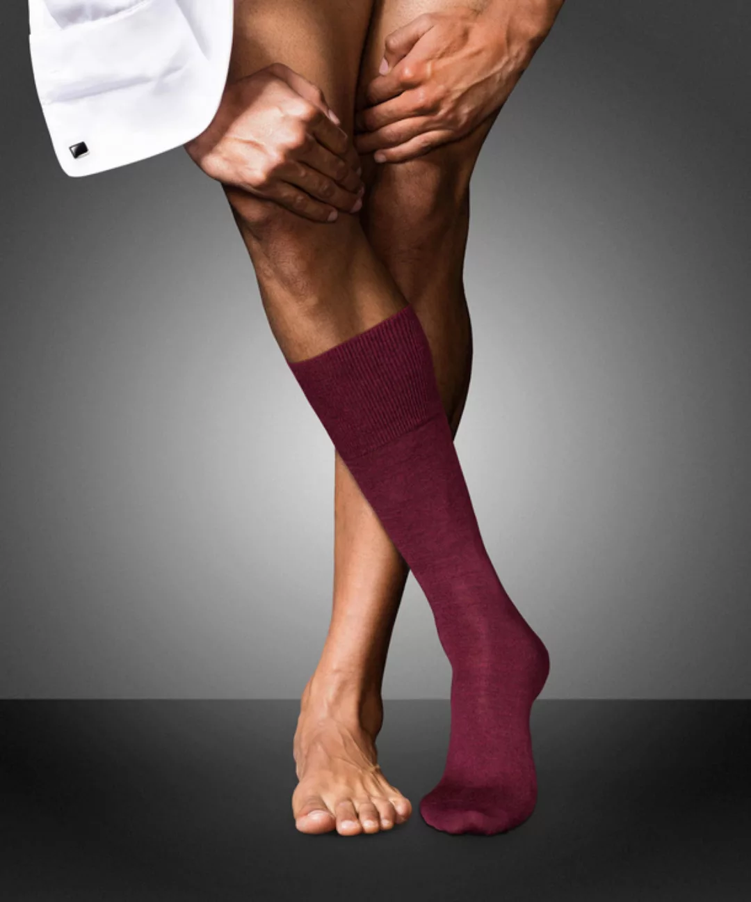 FALKE No. 6 Finest Merino & Silk Gentlemen Socken, Herren, 45-46, Rot, Uni, günstig online kaufen