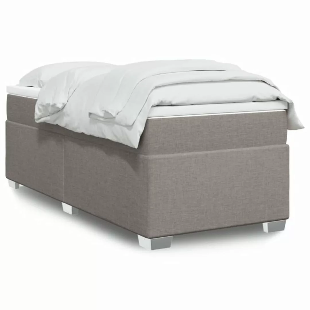 furnicato Bettgestell Boxspringbett mit Matratze Taupe 100x200 cm Stoff günstig online kaufen